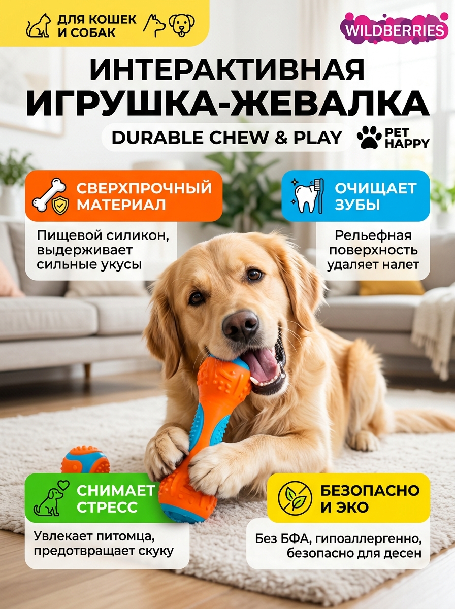Карточка товаров для животных для Wildberries